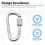 Screw Lock D-Shape Carabiner, Wear Resistant 6