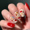 24pcs Red Press On Nails for Women 8