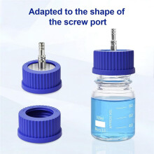 Tampa de Segurança GL45 em Aço Inoxidável 304 para Uso em Laboratório, Tamanho , Diâmetro de 8 A 10 mm - 4 Portas