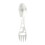 (Silver) Stainless Steel Camping Fork for Hiking Travel 2