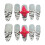 (S) 3D Flower False Nails Kit, Long Pointed DIY Design 4