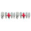 (S) 3D Flower False Nails Kit, Long Pointed DIY Design 6