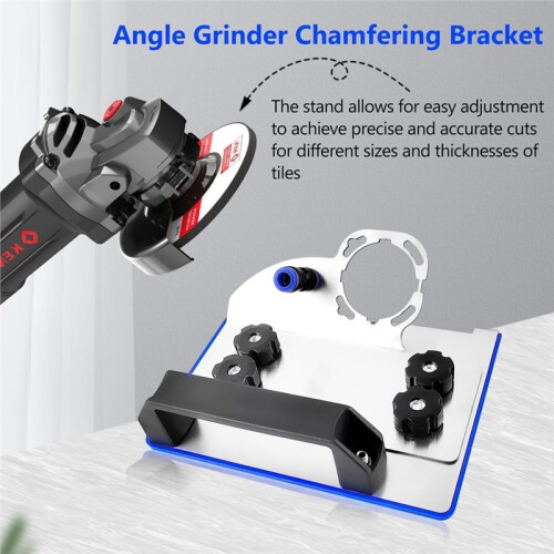 45 Degree Tile Chamfering Tool, Angle Grinder Stand Tile Cutter Tool Attachment for Tile 45 Degree Chamfer Cutting 2
