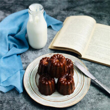 4X Canele Form, Cannele Muffin Tasse, 4 Stück Antihaft Cannele Form Grau-Schwarz Canneles
