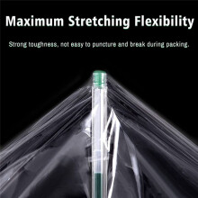 Industrial Clear Stretch Wrap Film 5.1inch 1000ft for Pallet Wrap with Plastic Handle,Durable Self Adhering Packing