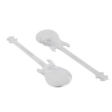 Guitar Coffee Teaspoons,12 Pcs Stainless Steel Musical Coffee Spoons Teaspoons Mixing Spoons Sugar Spoon(Silver)