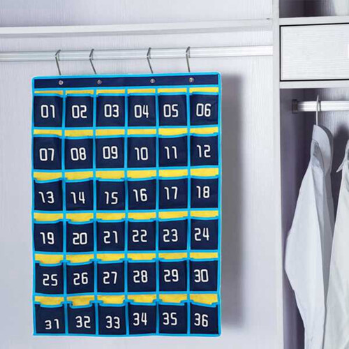 5X 36 Numbered Pockets Chart Cell Phone Hanging Organizer Hanging Storage Bag 1