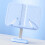 Supporto per libri regolabile blu con clip per pagine 12x12cm 4