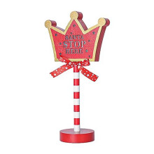 Christmas LED Light Vertical Signs with LED Light for Christmas Lamp Desk Sign Stop Ornament Christmas Desktop Light A