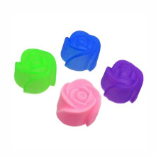 40Pcs Cake Baking Mold Chocolate Jelly Maker Mould Silicone Rose Muffin Cookie Cup (Random Colors)