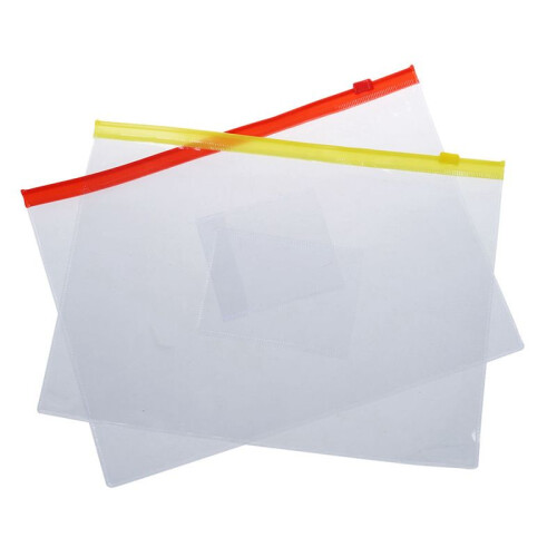 40Pcs Plastic Slider Zip Lock Bags Files Holder for A5 Paper 1