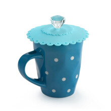 12PCS New Cute Anti-Dust Silicone Glass Cup Cover Coffee Mug Suction Seal Lid Cap Food Grade Round Mug Cover