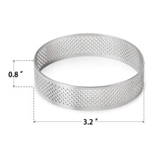 11Pcs Stainless Steel Tart Rings, Heat-Resistant Perforated Cake Mousse ,Cake Mold, 6cm & 8cm