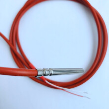6X 2-Draht-PT1000-Temperatursensor-Thermistor-Silikon-Gel-Beschichtete 1,5-Meter-Sonde 45 mm x 5 mm -50-180-Celsius-Widerstandsthermometer