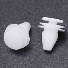 20 Pcs Car White Rivet Door Trim Clips Fastener with 10 x Plastic Fastener Clip 8mm for