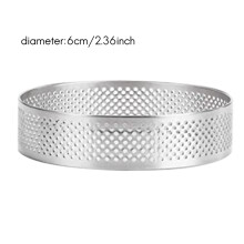 16Pcs Tart Ring, Heat-Resistant Perforated Cake Mousse Ring Round Double Rolled Tart Ring Mold, 6cm & 8cm