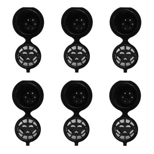 Reusable  Capsules Filter Compatible with  Coffee Machines with Coffee Spoon Brush (24, Black) 1