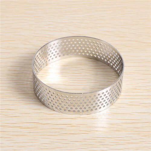 30Pcs Round Dessert Stainless Steel Perforated Fruit Pie Quiche Cake Mousse Mold Kitchen Baking Mold 6cm 1