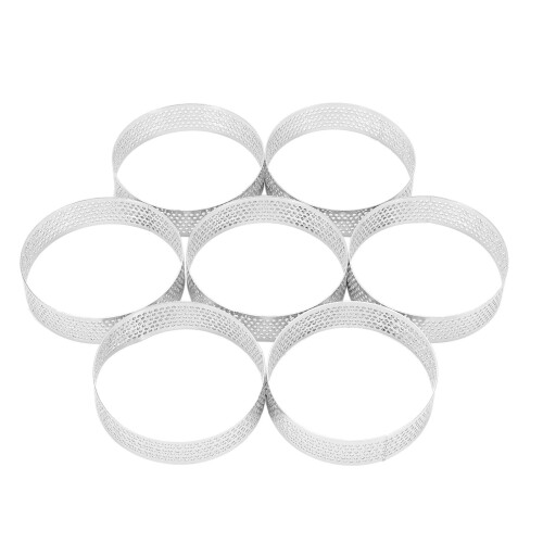 20 Pcs Circular Porous Tart  Bottom  Pie Cake Mould Baking Tools Perforated Cake Mousse , 8cm 2