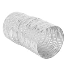 20 Stück Kreis FöRmiger PoröSer Torten Ring Unten Turm Pie Kuchen Form Back Werkzeuge Hitze Beständiger Perforierter Kuchen Mousse Ring, 8 cm