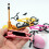 Set di biciclette e scooter in miniatura con casco - Rosa 6