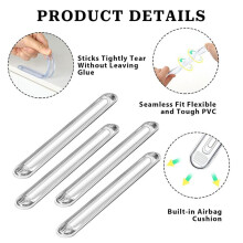 Pare-Chocs de Porte en Silicone pour Murs 4 Pièces Pare-Chocs de Porte D'Armoire, Protecteur Mural Transparent, pour Porte D'Armoire, Porte de