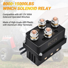 Liersolenoïderelaisschakelaar 12V 500A Lierrelais Duimwagen voor 8000-15000lbs ATV UTV Boot 4x 4 Voertuigen Vervanging