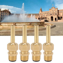 Buse de Fontaine D'Eau en Cuivre à Jet Direct 4 Pièces, Têtes de Pièces de Fontaine pour Effet de Paysage Aquatique G1/2