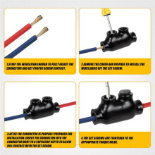 Conector de Emenda de Conector de Fio Isolado, Conectores de Fio de Alumínio para Cobre, Calibre 2-14