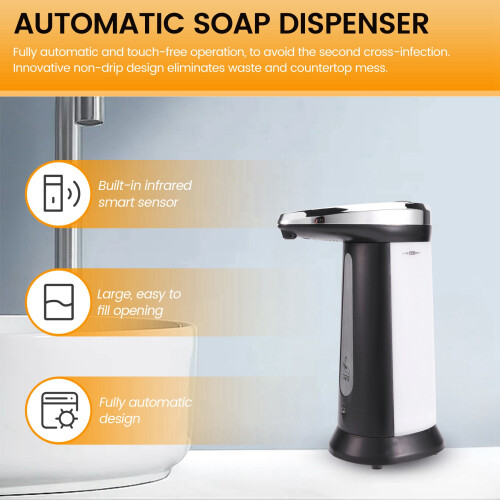 400ML Liquid Soap Dispenser Automatic Intelligent Touchless Sensor Induction Hand Washer for Kitchen Bathroom Equipment 1