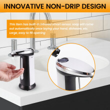 400ML Liquid Soap Dispenser Automatic Intelligent Touchless Sensor Induction Hand Washer for Kitchen Bathroom Equipment