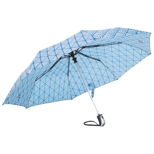 Trespass (EACH, Blue Chevron Print) Trespass Compact Tri Fold Automatic Umbrella 2