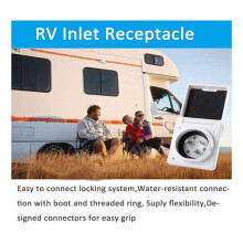 RV Power Inlet Outlet Shore Power Kit W/Boot Cord Protector 125V NEMA L5-30P L5-30R Male Female Connector Plug,30AMP