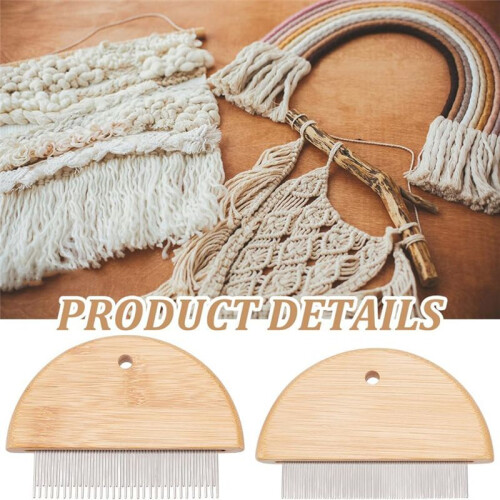 Weaving Combs Hand Knitting Tools Needle Threader Crochet Tassel Comb Crochet Hook for  Wall Hanging 1