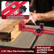 Thin Rip Jig Safety Roller Bearing Table Saw Jig Guide for Repetitive Narrow Strip Cuts,Works with Table Saw, Band Saw
