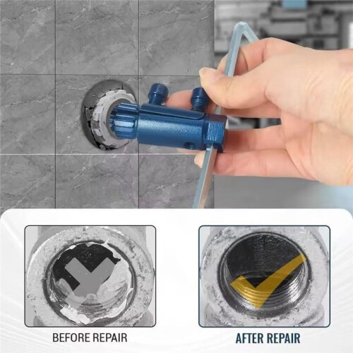 Broken Pipe Thread Extractor, Broken Valve Thread Extractor,Easy Out Bolt Extractor Kit Broken Faucet Removal Tool 1