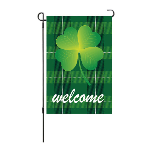 S22 Drapeau de jardin Jour de la Saint-Patrick 45x30cm 100D Vert 1