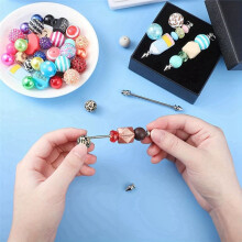 30 Pcs Beadable Keychain Bars Blanks Keychain Making Supplies for DIY Crafts Jewelry Making Keychain Bars Accessories