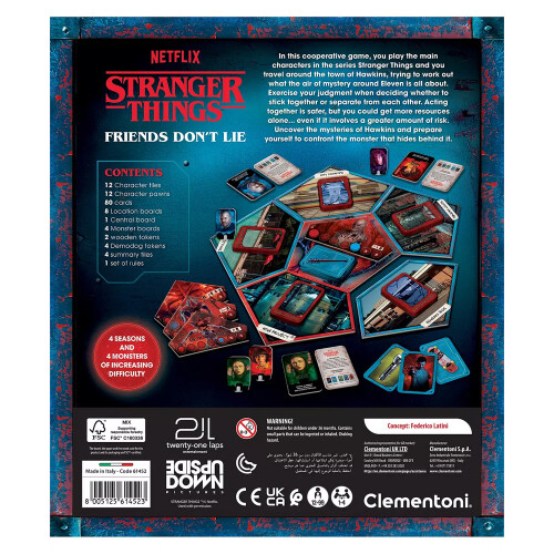 Clementoni Stranger Things: Friends Don't Lie Co-Operative Board Game 2