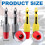 4pcs Wire Piercing Probe Kit, 0.08in and 0.16in Insulation Puncture Wire Probe Piercing Clip Test Probe Tool 3