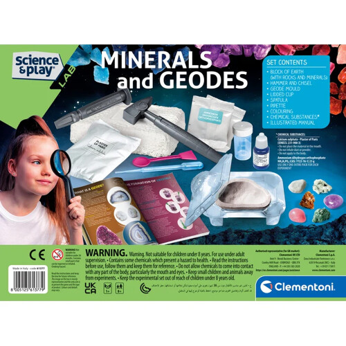 Clementoni Clementoni Science & Play Lab: Minerals & Geodes STEM Set Age 8+ 2