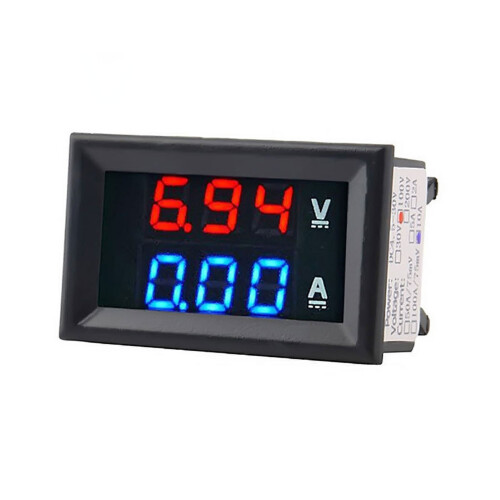 (10A Red Blue) High Precision LED Voltmeter Ammeter Tool 2
