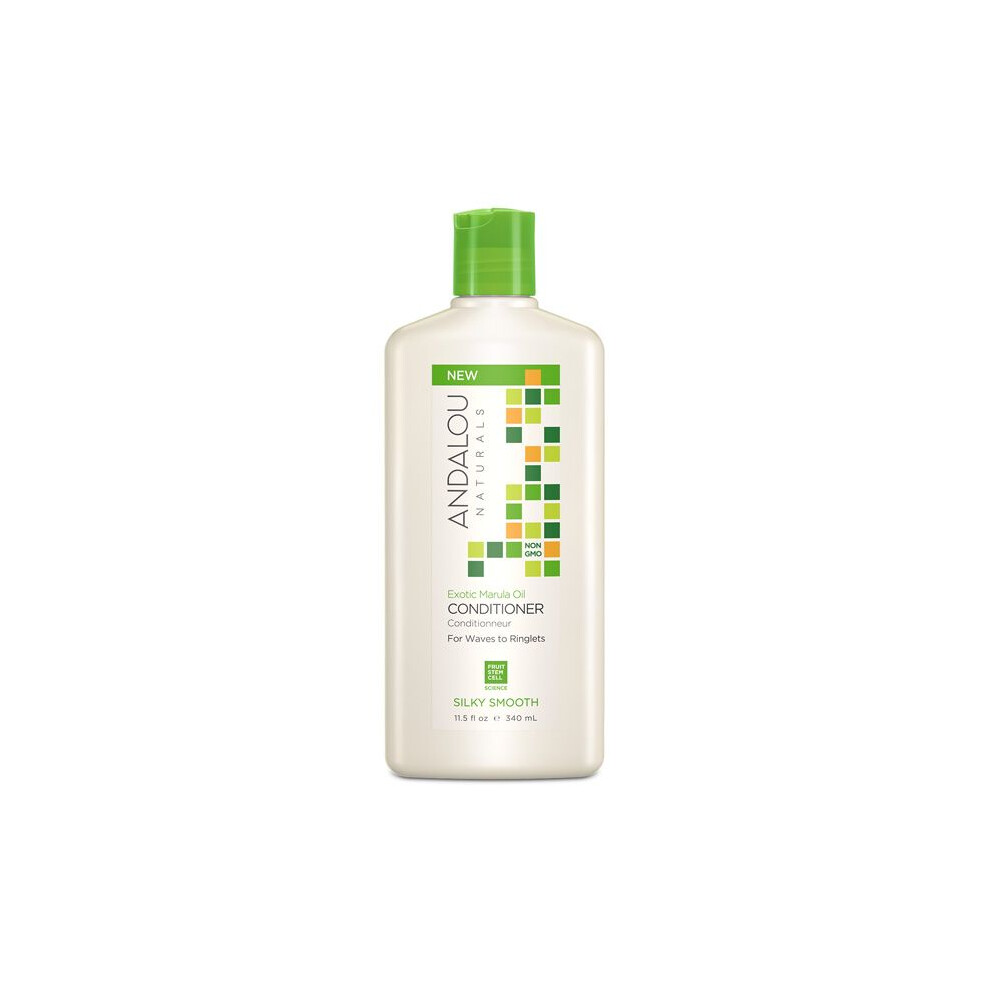 Andalou Exotic Marula Oil Silky Smooth Conditioner 11.5oz  Silky-Smooth & Hydrating Conditioner for Soft, Manageable Hair
