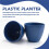 Vasos de Plantador de PláStico para Plantas, 5 Pacotes de Vasos de Flores de 6 Polegadas com OrifíCios de Drenagem e Pires, para Interior Externo D 6