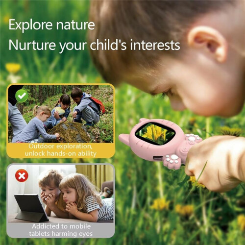 2 in 1  Digital Microscope 500X Handheld Microscope 2 MP Camera with 8 Leds for Kids Plants Insects 2