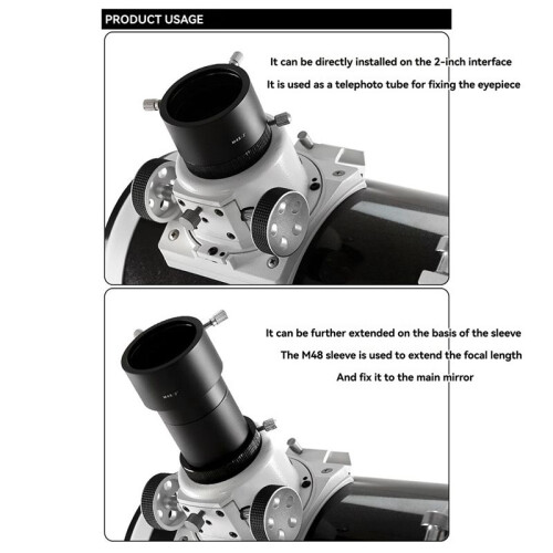 Manga de Ocular M48 para 2 Polegadas, Tubo de Extensão de 2 Polegadas, Acessório Astronômico XY240322 2