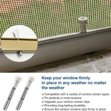 30 Pack Window Screen Plunger Latches 5/32 Inch X 1-1/2 Inch,for Aluminum Window Screens,Plunger Clips