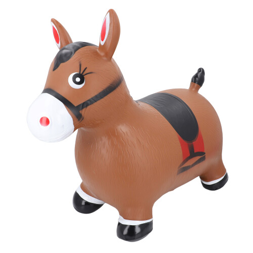 Cheval sauteur gonflable marron 55x50x25 cm 2