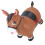 Cheval sauteur gonflable marron 55x50x25 cm 14