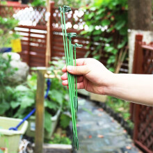 30 Pcs Plant Support Stakes with 30 Pcs Plant Clips Garden Floral Flower Support Single Stem Support Stake